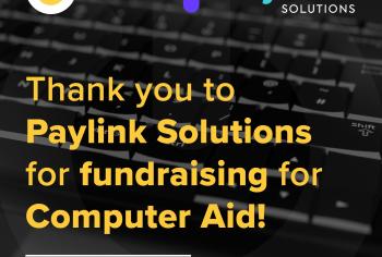 A graphic showing that Paylink has partnered with Computer Aid.