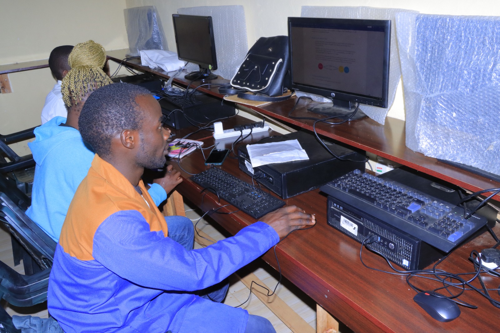 Nyamboyo students working in lab